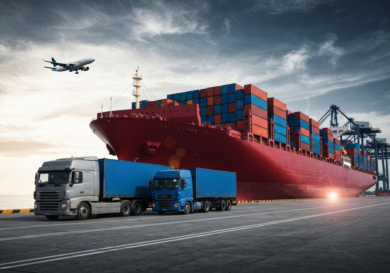 Warehouse containers in daylight